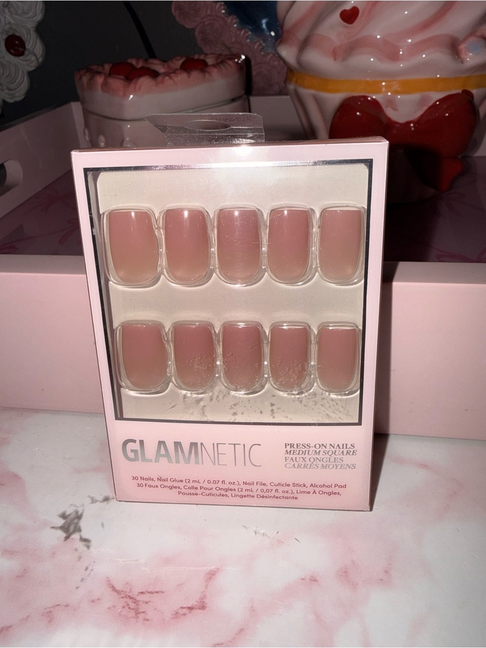 Glamnetic Press-On Nails in Dusty Rose Medium Square - Picture 2 of 8